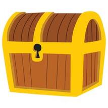 Пін може містити: a wooden chest with a keyhole on the front and sides, isolated against a white background