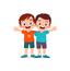 Two kids Vectors & Illustrations for Free Download | Freepik