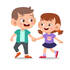 Happy Cute Kid Play With Friend Together Stock Illustration - Download Image Now - Brother, Sister, Child - iStock