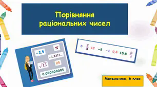Тест - диктант «Порівняння раціональних чисел»