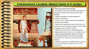 Узагальнення з розділу 3 «Давня Греція та її сусіди». 6 клас (НУШ). За підручником авторів Щупак І.Я., Бурлака О.В. та ін.