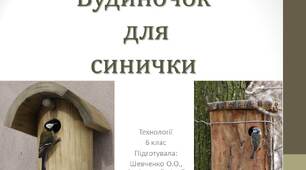 Презентація "Синичник: від задуму до готового виробу"