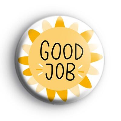 Yellow Good Job Badge : Kool Badges