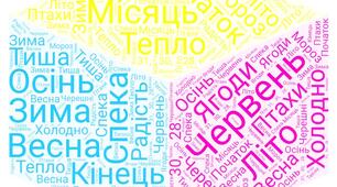 Хмари слів. Місяці. Червень