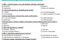 Діагностувальна (контрольна) робота з теми «Різдво любові в родиннім колі».