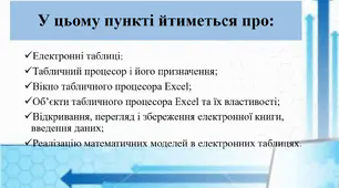 Презентація для 6 класу НУШ Електронні таблиці.