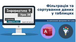 Фільтрація та сортування даних у таблицях Access