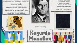 Постери / плакати "Українські художники. Казимир Малевич, Опанас Сластіон"