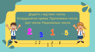 Самостійна робота. Додатні та від'ємні числа. Координатна пряма. Протилежні числа. Цілі числа. Раціональні числа