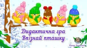 Дидактична гра "Впізнай пташку" (зимуючі птахи)