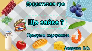 Дидактична гра «Що зайве?» (продукти харчування)