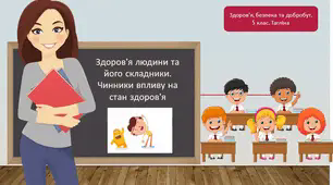 Здоров’я людини та його складники. Чинники впливу на  стан здоров’я. 5 клас