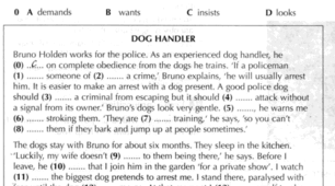 Use of English (Dog handler)
