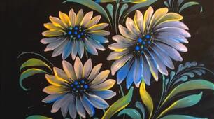 Малювання ромашки перехідним мазком
