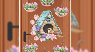 Весняне оформлення дверей 🌷