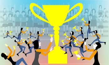 стокові ілюстрації на тему competition, leadership, success, achievement, award , - победа