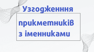 Узгодження прикметників з іменниками