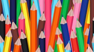 16 березня - День кольорових олівців ( напис - розтяжка)