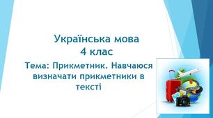 Прикметник. Навчаюся визначати прикметники в тексті