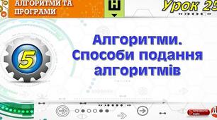Інструктаж з БЖД. Алгоритми. Різні способи подання алгоритмів.
