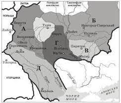 Карта ЗНО! Давньоруські удільні князівства А- Волинське Б-Чернігово-Сіверське В-Пер.. | Навчальний центр Enotti - ІСТОРІЯ УКРАЇНИ | ВКонтакте