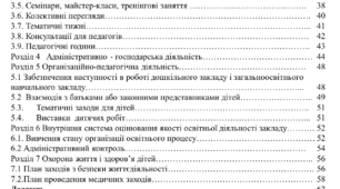 Річний план роботи закладу дошкільної освіти на 2023-2024 н.р.