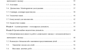 Річний план роботи закладу дошкільної освіти 2022-2023 н.р.