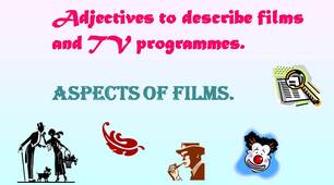Vocabulary - Adjectives to describe films and TV programmes. Aspects of films. (Unit 3 "On Screen" Third Edition Solutions Pre-Intermediate).