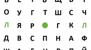 Таблиця для розвитку периферичного зору.