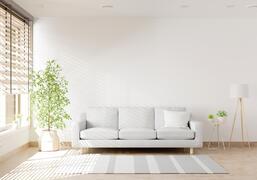 Free Photo | Sofa in living room with copy space