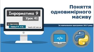 Поняття одновимірного масиву