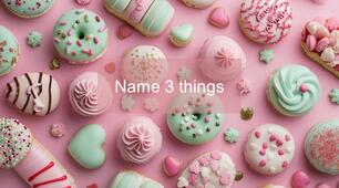 Презентація із теми "Name 3 things". Speaking cards for girls