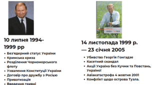 Україна за президенства  Л.Кучми 1994 - 2005 рр. Історія України. 11 клас.