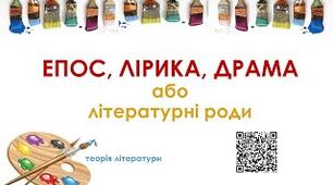 Література і культура. Роди літератури  (епос, лірика, драма), їх характерні ознаки.