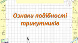 Тест "Подібність трикутників. Ознаки подібності трикутників."