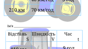 Роздатковий матеріал. Задачі на рух.