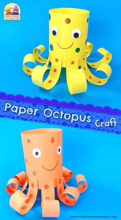 Пін може містити: the paper octopus craft is ready to be made