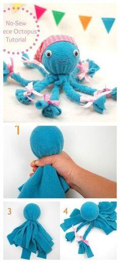 Пін може містити: the instructions for how to make an octopus stuffed animal