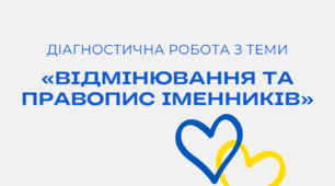 Діагностична (контрольна) робота №6 з теми «Відмінювання та правопис іменників»
