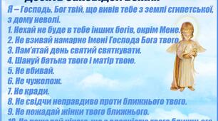 Молитви , 10 заповідей Божих( наочність для уроків християнської етики)