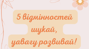 "5 відмінностей шукай, увагу розвивай!"