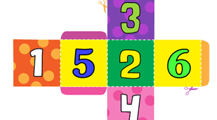 Кубік для дітей : Цифри. 1,2,3,4,5,  клас НУШ