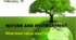 Form 9. Topic "Nature and Environment". Lesson 60. What does nature mean for you?