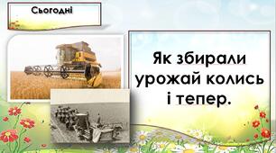 Як збирали урожай колись і тепер.