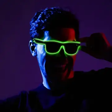 High Quality Neon Green Rave Glasses LED Sunglasses