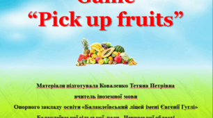 Plural of nouns. Game "Pick up fruits"