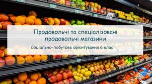 Конспект заняття "Продовольчі та спеціалізовані продовольчі магазини" СПО 6 клас