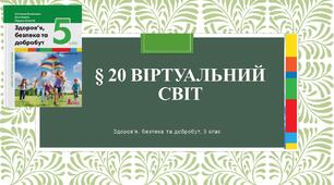 § 20 Віртуальний світ