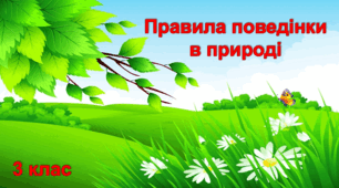 Презентація "Правила поведінки в природі. 3 клас"