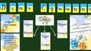 Оформлення дошки.16 лютого – День єднання! NEW